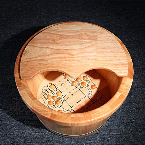 Barril de masaje para spa de pies de madera para casa miniatura 2