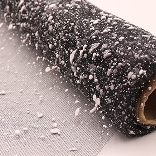 4 Yards Snowflake Dot Wide Tulle Roll Spool Wedding Christmas Decoration Diy Crafts Bouquet Floral Wrapping Supplies #TOP21