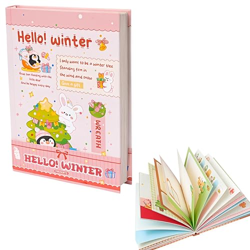 Image of FunBlast Diary for Girls - Christmas Kawaii Diary for Kids, Journal Diaries for Girls, Notepad for Students Stationary Items, Birthday Gifts (128 Sheets) (Pink-)