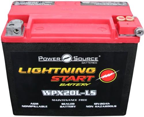 YTX20HL-BS YTX20HL YTX20L-BS YTX20L GYZ20HL 4011496 Replacemnt Battery 500cca Lightning Start WPX20L-LS Sealed AGM for Motorcycle ATV JetSki Snowmobile Honda Yamaha Kawasaki Ski-Doo Polaris Can-Am BRP