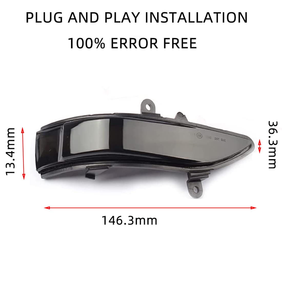 Dynamiczny kierunkowskaz Lusterko wsteczne Przydymione soczewki Kierunkowskaz Kierunkowskaz LED Turn Singal Migacz Kompatybilny z Subaru Outback Legacy 2008-2011