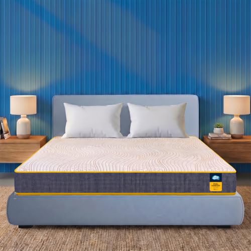 Image of Centuary Mattresses Sleepables | 7 Years Warranty | 5-Inch Double Size Dual Comfort Hard and Soft Reversible Roll Pack High Resilience (HR) Foam Mattress (78x42x5)