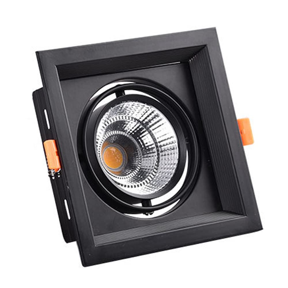 Oprawy typu downlight do sufitu Kwadratowe oprawy LED Downlight Wykończenie przegrodą Lampa sufitowa Czarne oświetlenie punktowe LED Oświetlenie wewnętrzne Odblaski Downlight do łazienki Kuchnia Toil
