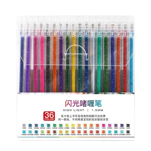 NONGYU 36 bolígrafos de gel coloridos para dibujar y escribir para colorear y escribir bolígrafos de punta fina