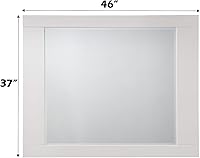 Vista 3 de Acme Naima II Espejo rectangular de madera en blanco