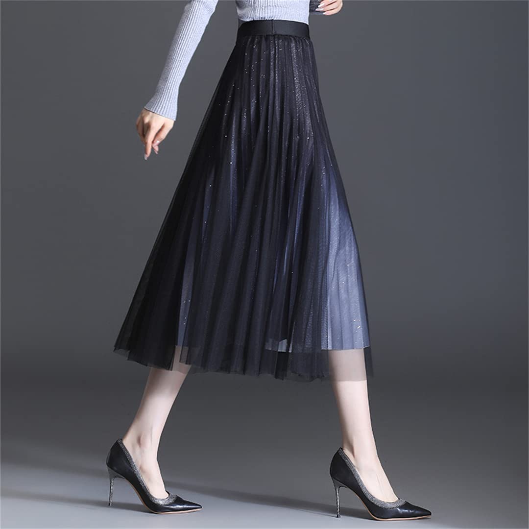 Gonne Lunghe Tutu in Rete da Donna Gonne Elastiche a Vita Alta Elastiche per Ragazze Gonne a Pieghe Bohémien