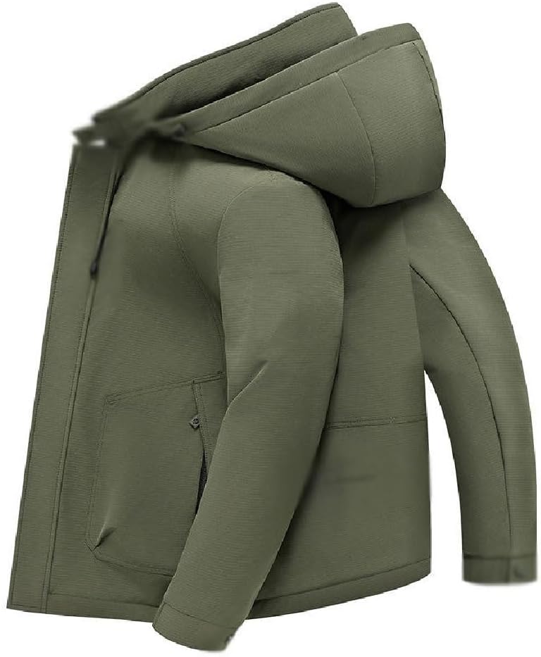 Warm Winter Duck Down Jacket Short Business Removable Cap