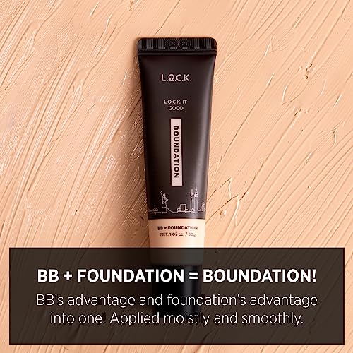 Lock Color, Lock It Good Boundation - 06 Sun Beige (2 In 1 Multi-Use, Foundation+Bb Cream), Lightweight, Blends Naturally, Flawless Finish, 1.05 Fl.oz./30G (06 Sun Beige) #TOP1