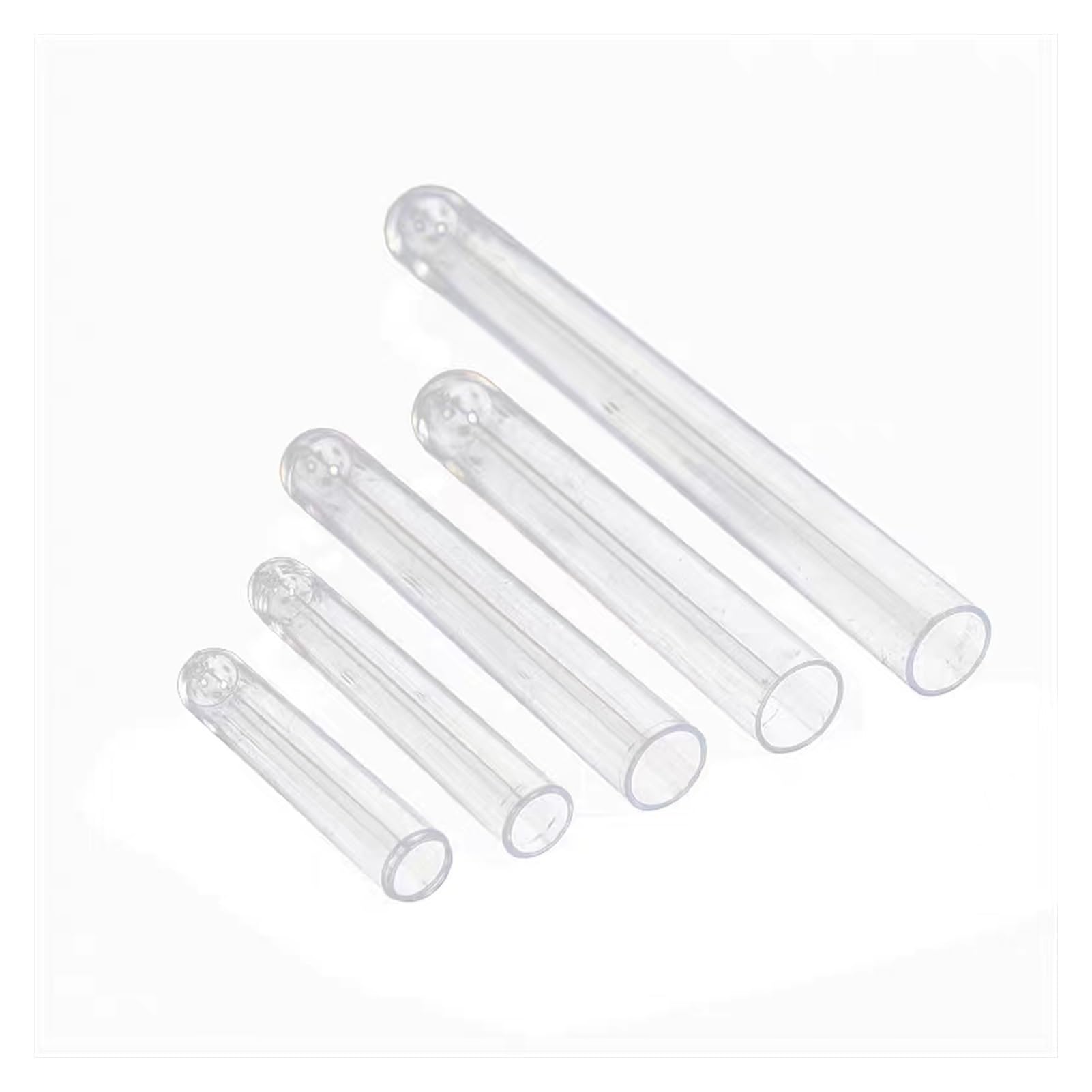 200 szt. 18 x 100 mm przezroczyste plastikowe probówki fiolki z korkowymi czapkami, prezent ślubny Fabuła szkolne materiały laboratoryjne