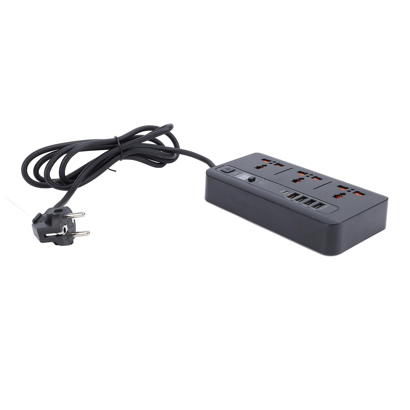 PD20W QC3.0 Dual-Schnelllade-Steckdosenleiste, Multi-Steckdosenleiste mit Digitalanzeige und Kurzem Kabel für Einkaufszentren, Heimdekoration, Büros