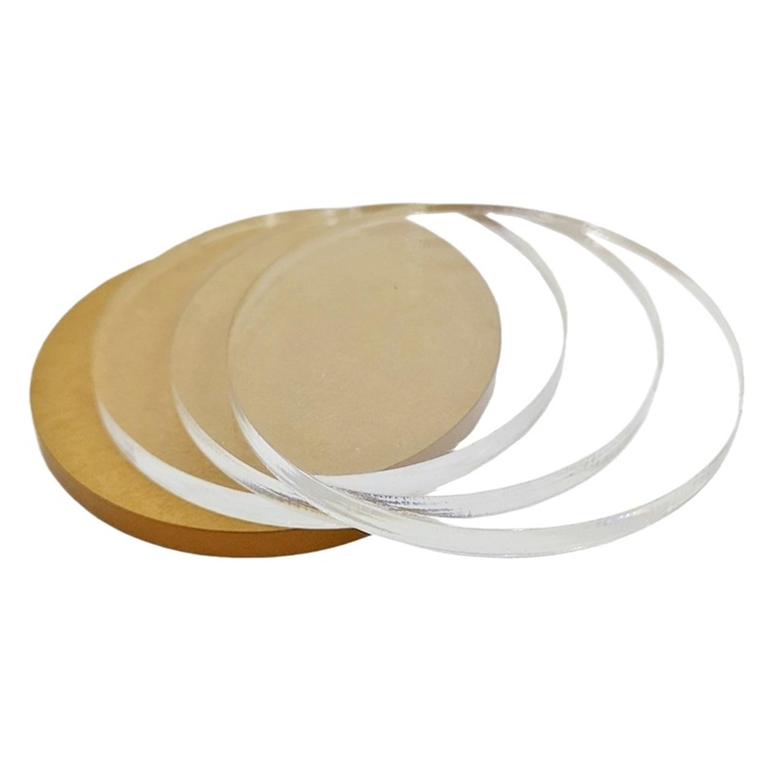 Dischi for torta rotondi in acrilico. Disco a doppia canna. Strumento for la cottura di topper artistico a strati(25cmx2mmx2pcs)
