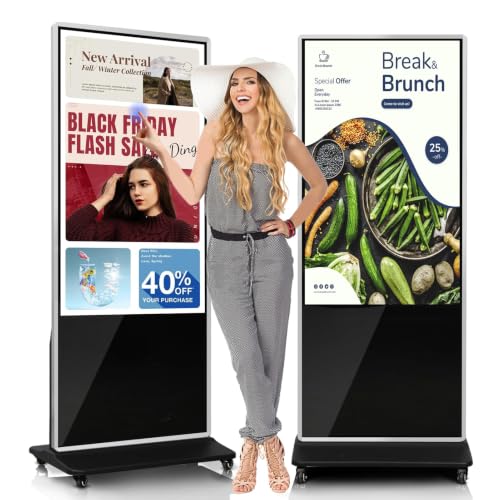 Image of 55 inch Touch Digital Signage Display Kiosk Floor Stand Advertising
