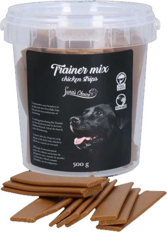 Luna's Choice Trainermix Strisce di pollo – Snack per cani – Addestramento – Semiumido – Pollo – 500 grammi