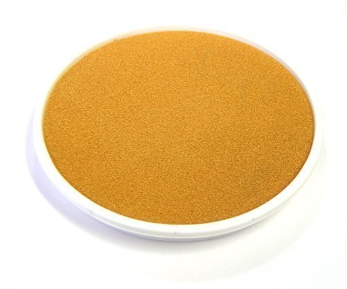 Major Brushes Large Pre-Inked Round Gold Ink Rubber Stamp Finger Painting Pad 15cm
