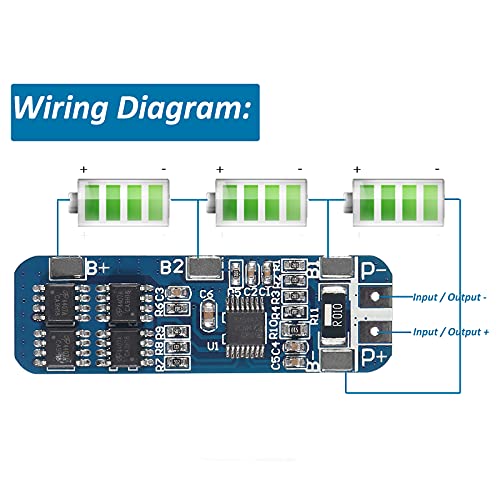 AEDIKO 5pcs 3S 10A BMS 18650 BMS Charger Module Li-ion Lithium Battery Protection Board Li-ion Charger Protection Module Over-Discharge/Over-Current - Image 2