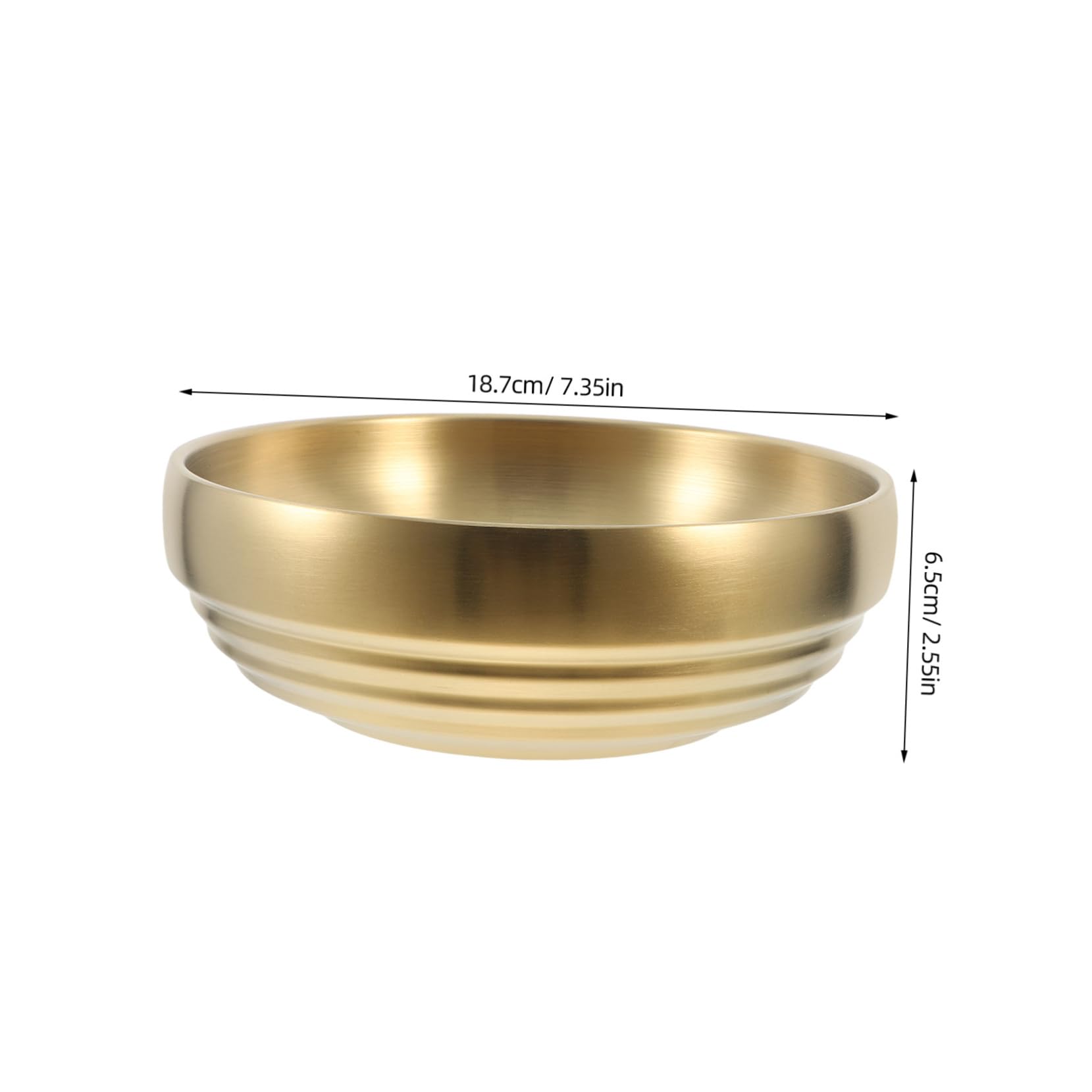 MUCKLILY Versatile Stainless Steel Serving Bowl for Ramen Rice Soup Easy to Clean Modern Office