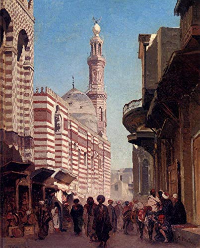 Arabe du Caire Alberto Pasini ARI2 peinture sur toile pour décoration salon oriental