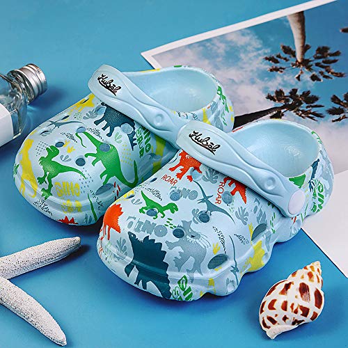 Image of INMINPIN Kids Cute Clogs Cartoon Garden Shoes Boys Girls Slides Slippers Indoor Outdoor Children Water Shower Beach Pool Sandals