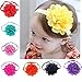 Clearance! 8Pcs Baby Girl Stretchy Headband Lovely Flower Hair Band Newborn Hair Accessories (A)