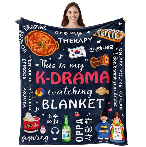 Vuinezo Korean Drama Gifts, Christmas Kdrama Blanket 50"X60", Kpop Merch, K Drama Gifts for Women/Men, Korean Gift, K Pop Gifts Teen Girl, Korean Gifts for Women, Kdrama Merch, Kdrama Gifts