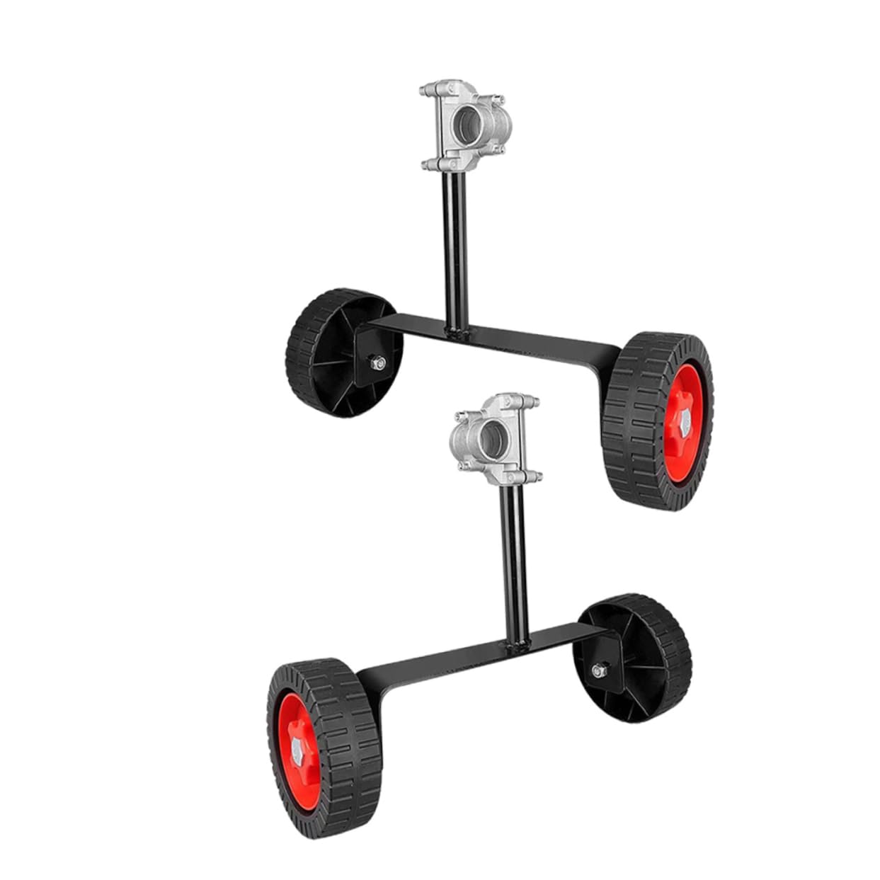 Ruedas de Soporte para Cortacésped 2 Piezas de Hierro | Accesorio para Desbrozadora Eléctrica Gas, Ligero, Mejora la Precisión Trabajo