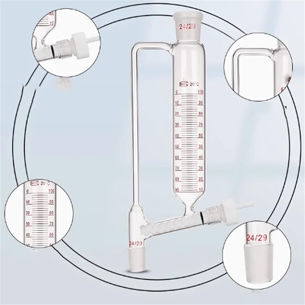 Laborglaswaren Pulvertrichter, 100/250/500/1000 ml, fester Trichter, zylindrisch, Standardöffnung, obere und untere Öffnung, 24#(B 500ml)