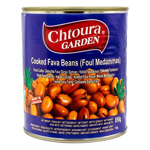 Chtoura Garden - Foul Medammas gekochte Fava Dicke Bohnen - 850g (Abtropfgewicht 555g) Cover