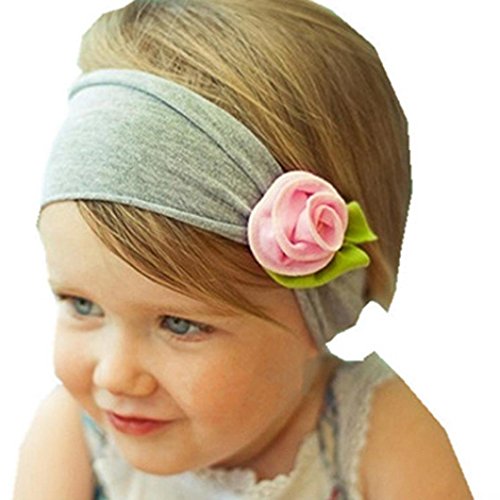 Yoyorule Lovely Baby Girls Infant Toddler Headband Bow Flower Hair Band Headwear