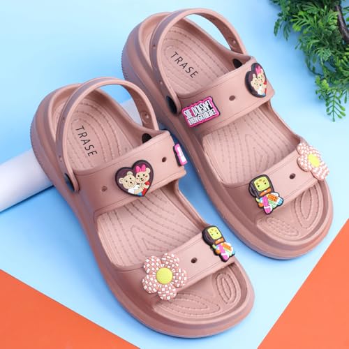 Image of TRASE Double Strap Clogs Sandals for Women | Daily Use Slippers with Adjustable Back Strap | Comfortable Lightweight Waterproof Anti Skid Casual Flip Flops