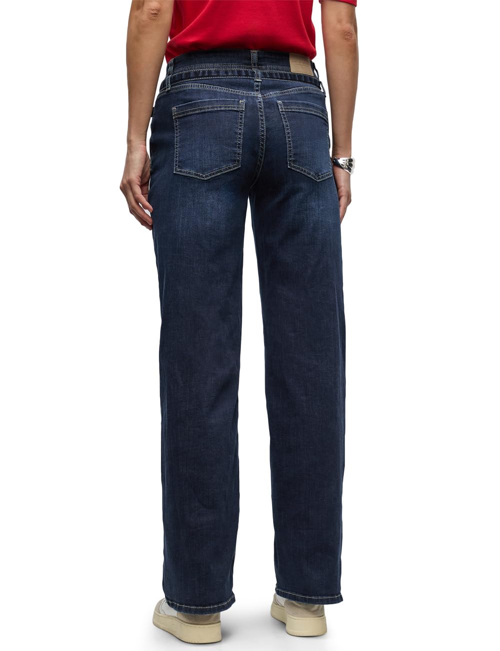 Street One Damen Wide Leg Jeans mit Gürtel 3716985