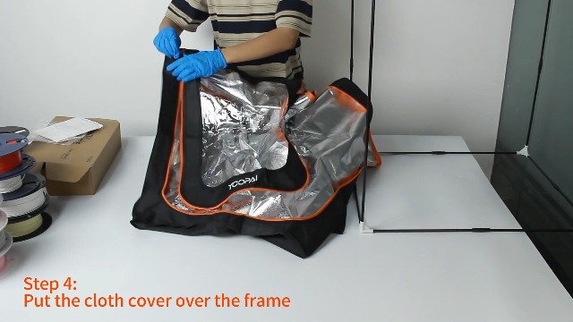 YOOPAI Custodia Per Stampante 3D Anycubic Kobra 3, Tenda Antipolvere Con Luci LED, Temperatura Costante E Isolamento Acustico, Montaggio Veloce