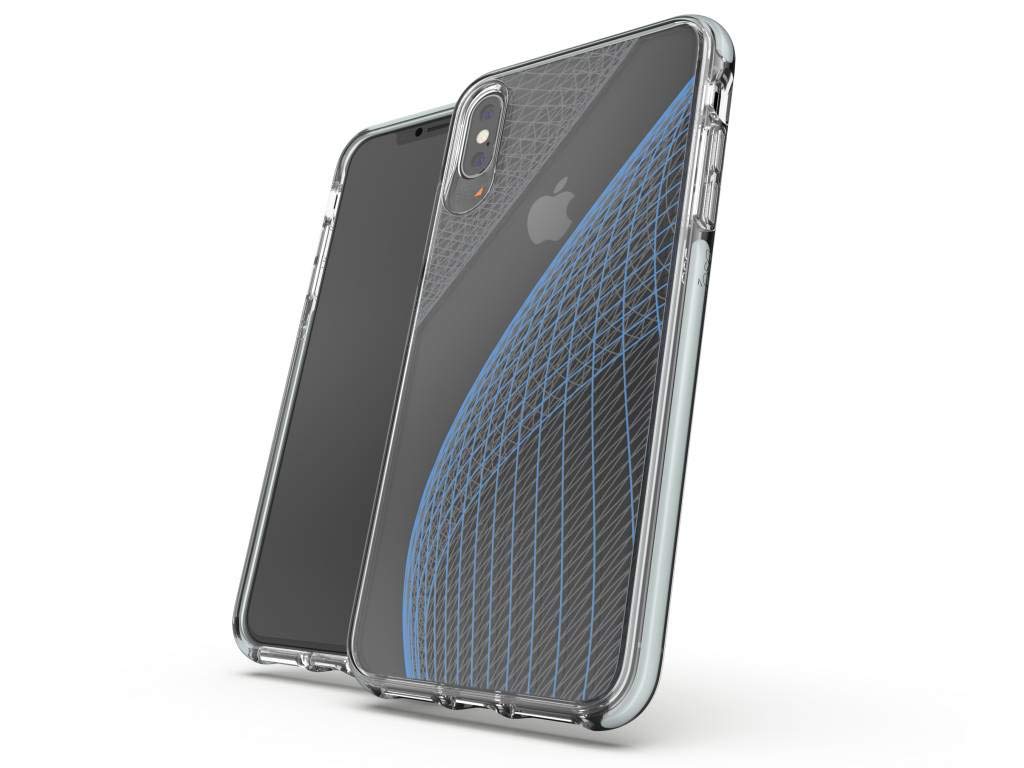 Gear4 Custodia Victoria IPhone X/XS - Cover Sottile Con Protezione D3O Antishock - Design Jungle Blu