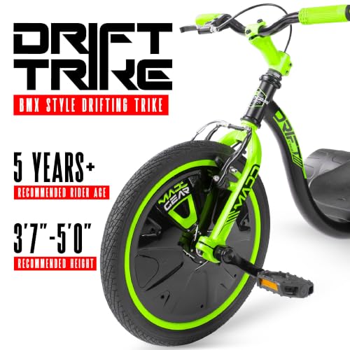 Image of Madd Gear Drift Trike for Kids Ages 5+, 16 inch Front Wheel, Adjustable Seat