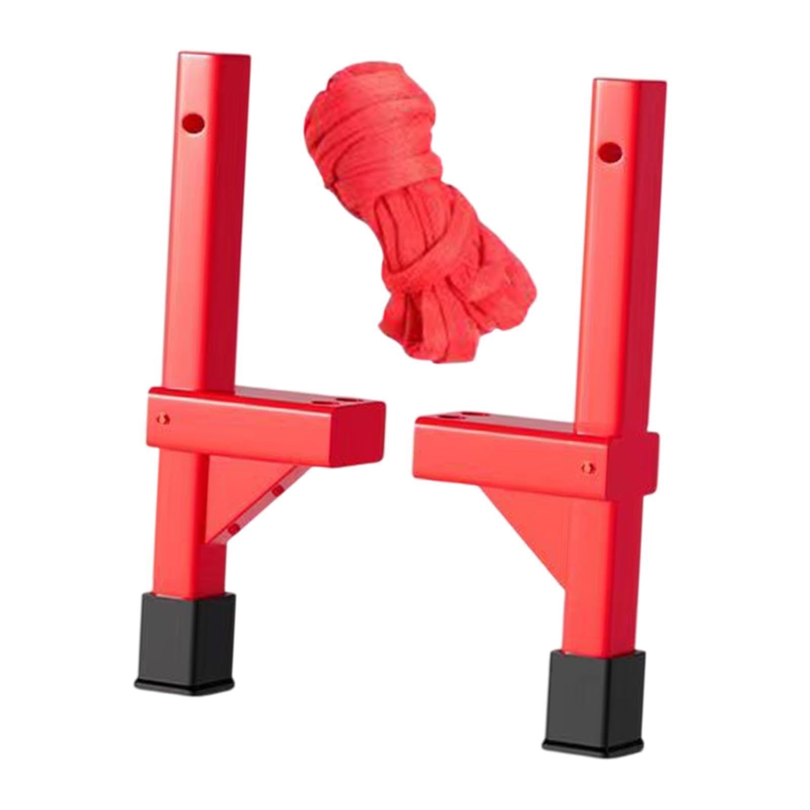 Colcolo 2 Stück Holzstelzen Kinder Cosplay Rollenspiel Stelzen Aus Massivholz mit Antirutschabdeckung für Theaterproben Straßenfeste Anime Expo Volkstanz, Rot, 50cm