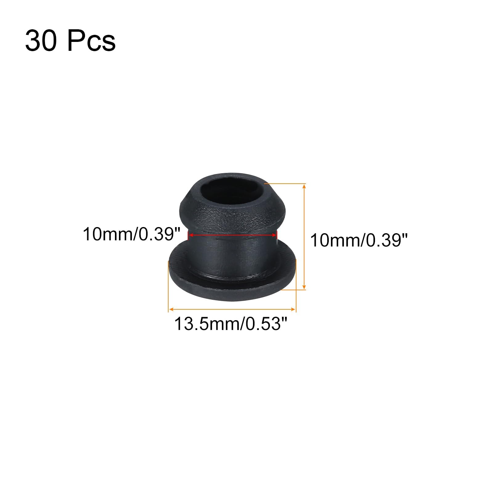 TA-VIGOR 30Pcs Silicone Snap in Locking Hole Plugs, 10mm Diameter Hole Stoppers - Image 2