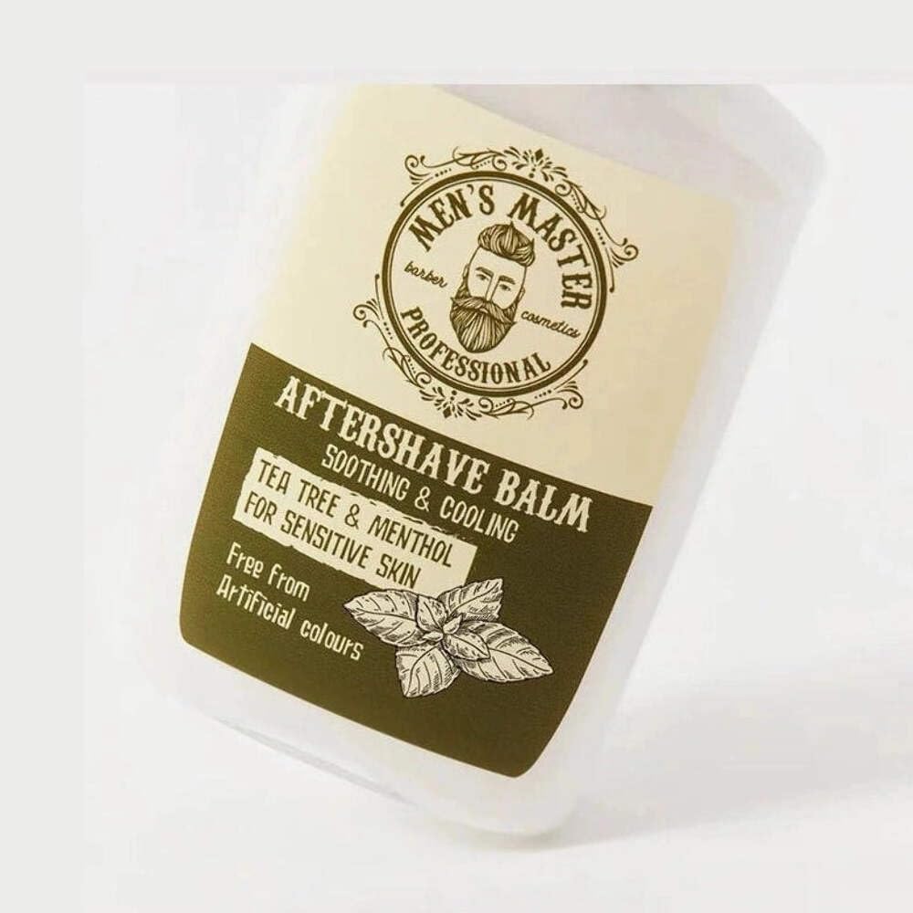 Men's Master Aftershave Balm with Green Tea and Menthol | After Shave for Men | After Shave Product | Men's Beard Care | Moisturizing and Nourishing | Beard Care | Paraben Free | 120 ML