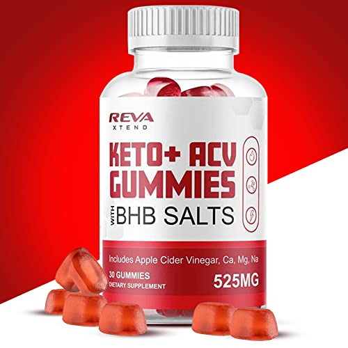 Reva Xtend Apple Cider Vinegar Gummies Plus Keto BHB - Promotes Overall Wellness & Energy Levels, Gluten Free, Non-GMO (30-Day Supply)