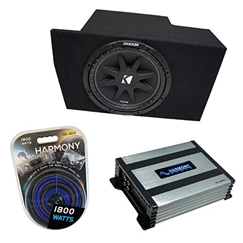 Harmony Audio Kicker Bundle Compatible with 2005-14 Ford Mustang Coupe C10 Comp Single 10