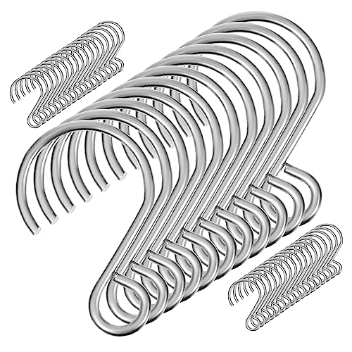 BUGUUYO 100pcs Heavy Duty Stainless Steel s Hooks Plant Hooks for Hanging No Drill Easy Install for Bathroom Kitchen Garden