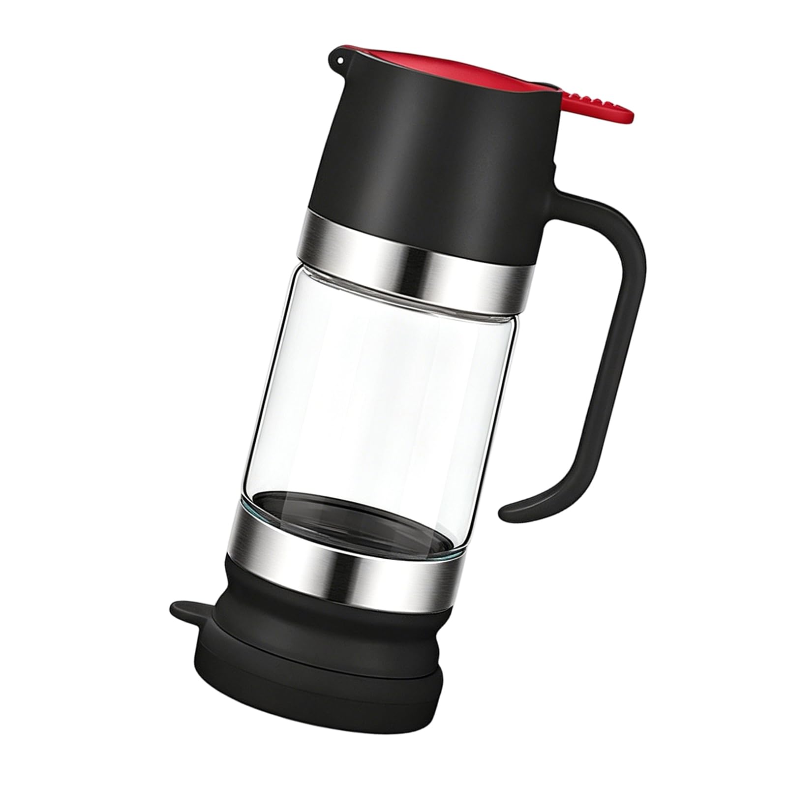 HENYGEN Press Type Sweetener Dispenser 350ml Glass Bottle with Spill Resistant Design for Kitchen and Dining Use Maple Molasses Bottle