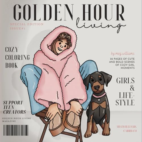 Golden Hour Living:: Bold Detailed Coloring Book for Adults Featuring Lifestyle Scenes of Girls, Cozy Moments, and Everyday Adve