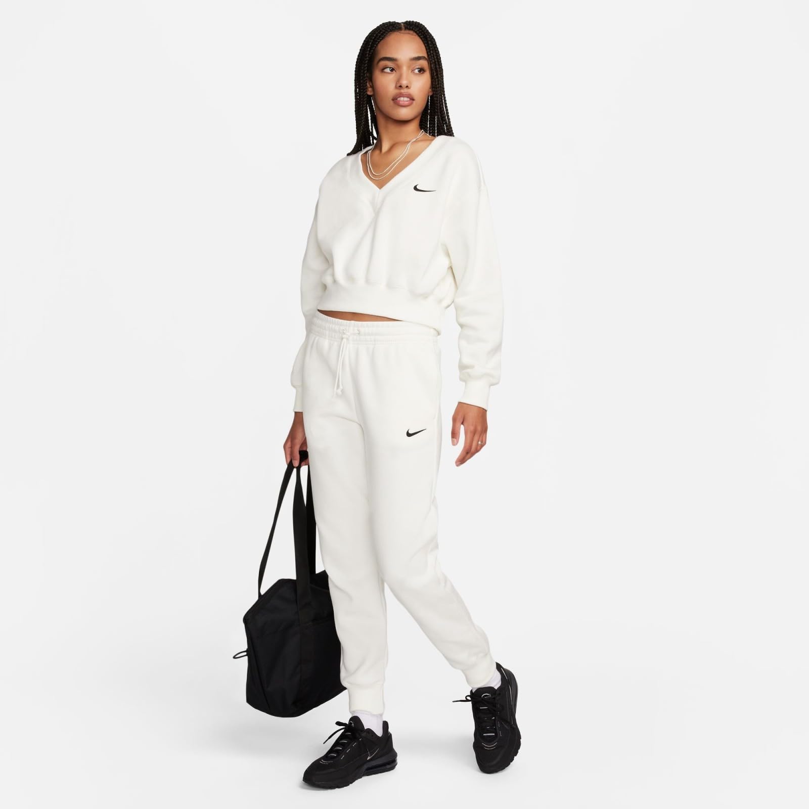 Nike Nike Sportswear Phoenix Fleece Jogger de Talle Medio - Mujer - Pants Mujer