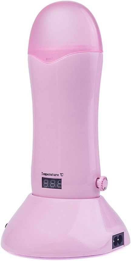 Portable Wax Warmer for Hair Removal, IeBilif Electric Depilatory Roll On Brazilian Wax Heater with LCD Temperature Display, Home Waxing Hair Removal Machine for Travel & At-home Waxing & SPA(Pink)