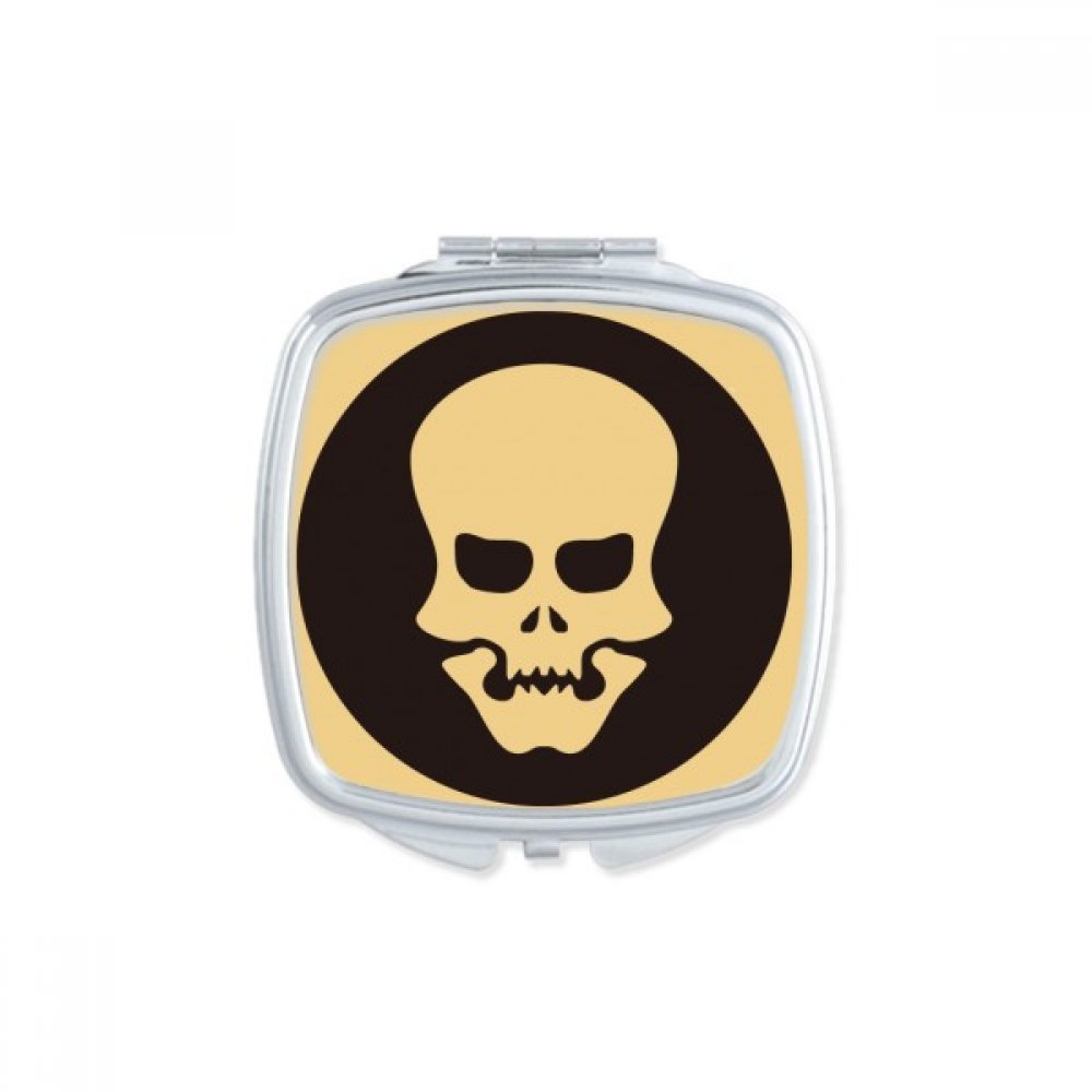 Miroir de poche Halloween carré compact pour maquillage portable
