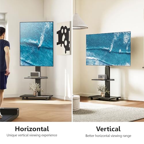 Soporte móvil para TV de 32 a 75 pulgadas con ruedas y estante miniatura 2