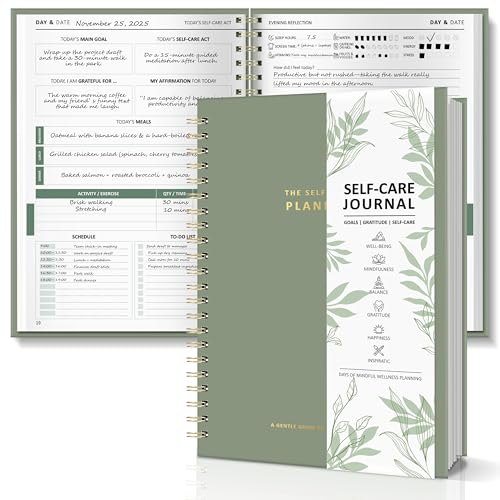 Self Care Journal - 90-Day Gratitude Journal - Mental Health & Wellness Journals for Women - 5 Minute Mindfulness Diary to Promote Self Kindness Meditation Stress Relief - Gratitude Diary