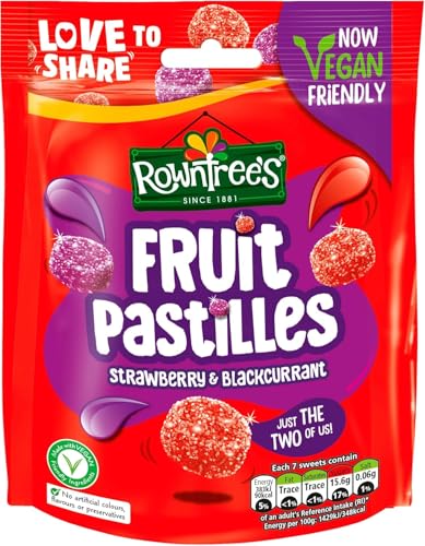 Rowntree's Fruit Pastilles Fresa y Grosella 143g 3 Pack