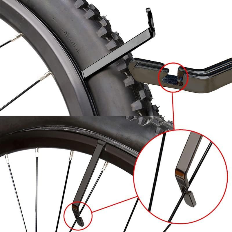 Boenoea Démonte-pneu Vélo – Levier En Acier Inoxydable – Noir Électrophorèse – 3 Pièces – Pour Bicyclette Et Moto