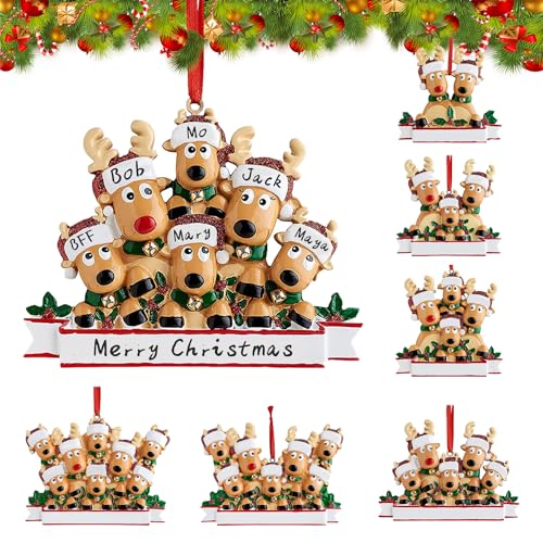 Weihnachts-Rentier-Familiendekoration 2025, Personalisierte DIY...