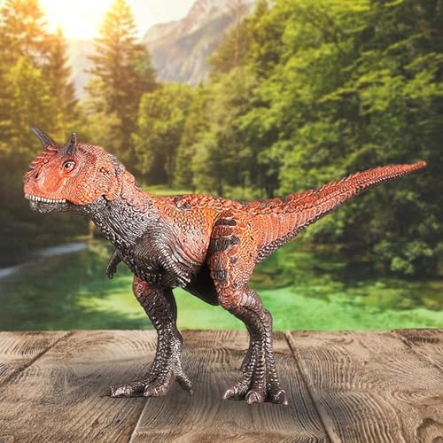 Image of Carnotaurus Realistic Dinosaur Toy with Movable Mouth Textured Dinosaur Figure Prehistoric Animal Creatures Educational Toy for Kids & Adults